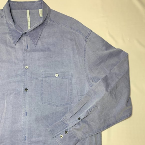 AXIS MENS 2XT LONG SLEEVE BUTTON BLUE SHIRT  TALL - Picture 1 of 5